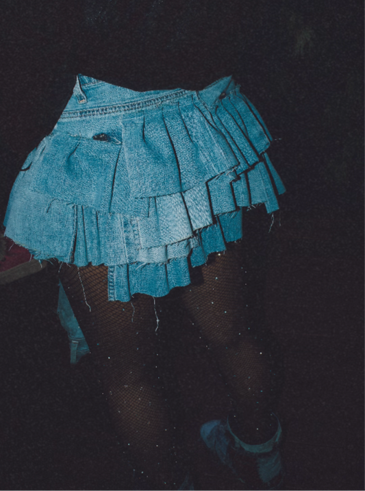 RufflePleat Mini Skirts